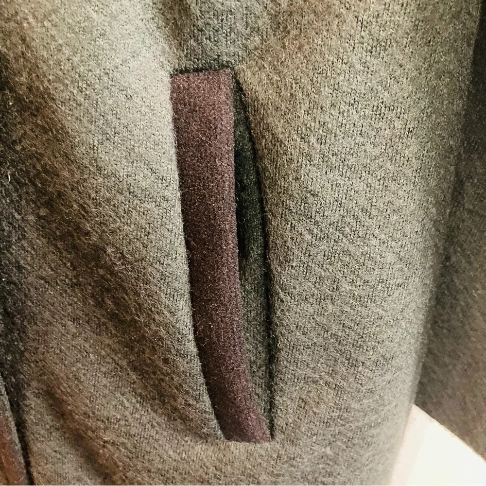 PINK MARTINI SZ SX Hunter Green Zipper Closure Pocket Back Pleat Jacket Coat - Picture 12 of 14